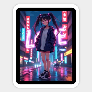 Dynamic Anime Vibes: A Journey of Color and Emotion Sticker